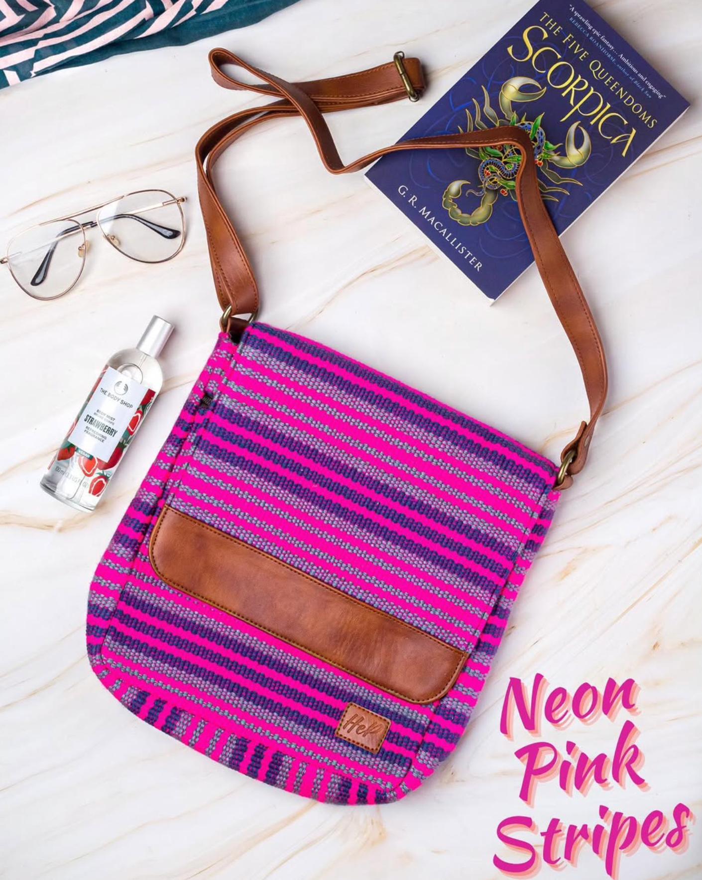 Neon Pink Stripes